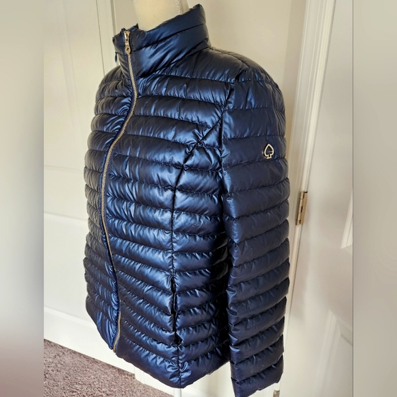 kate spade Jackets & Blazers - Kate Spade Blue Down Coat Size Large
